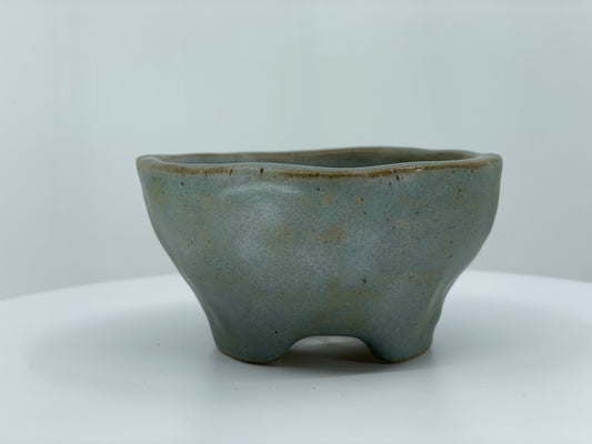 Blue Accent Pinch Pot 3.75"