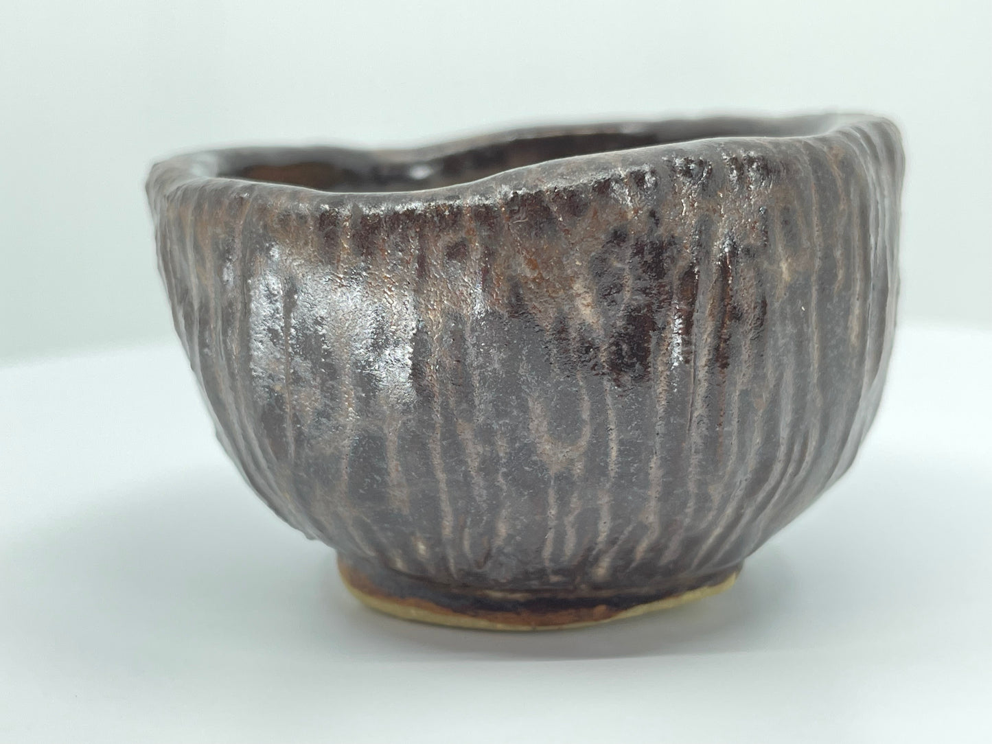 Brown Textured Pinch Accent Pot 2.5"