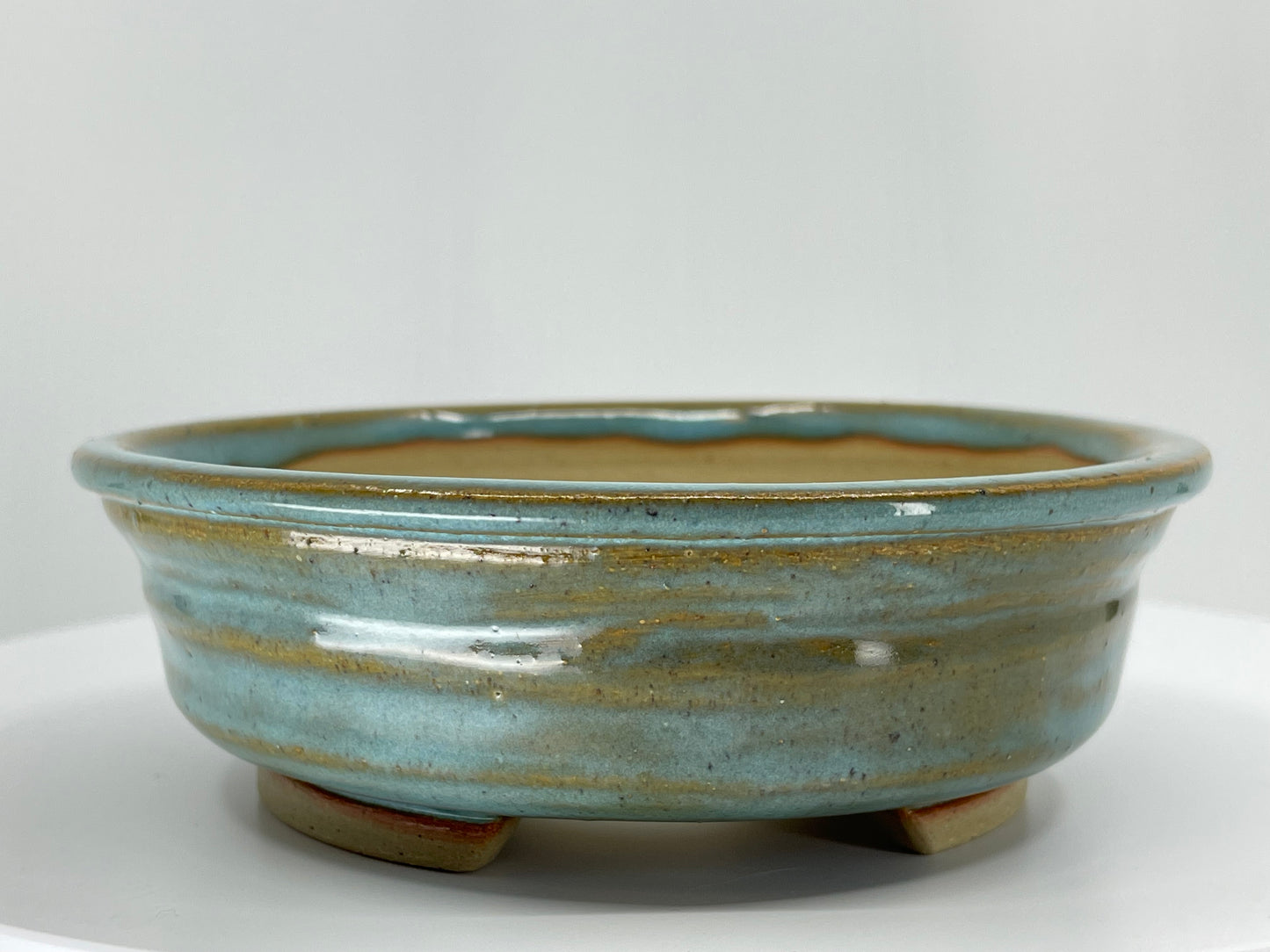 Blue Round Bonsai Pot 5.2"